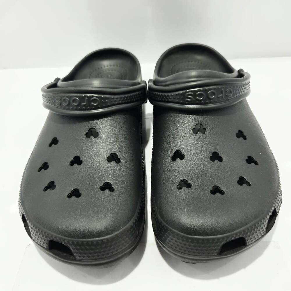 Crocs Classic Clog Black Mickey Mouse Cutout Sandals Size Women 10 Men 12